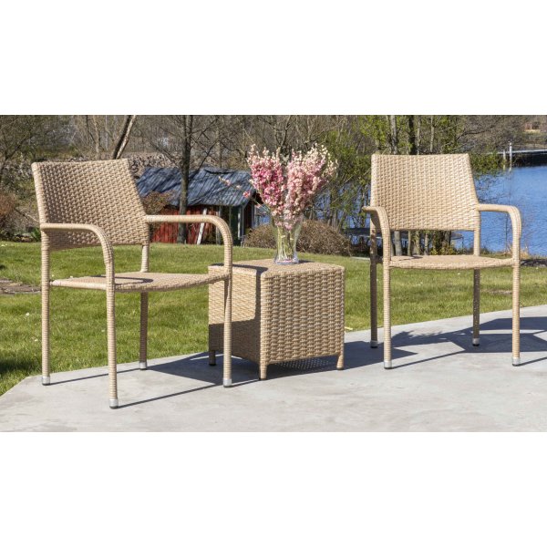 Bobby utembelsett med bord (stablebar) - Natur kunstrotting