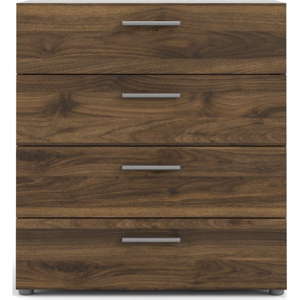 Pepe bred kommode med 4 skuffer - Valn�tt