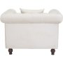 Chesterfield lenestol Churchill - Beige Flyel