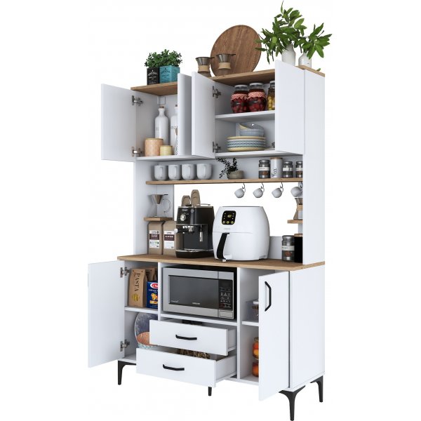 Jeriko kjøkkenskap 168 - Hvit/valnøtt Jeriko kjøkkenskap 168 - Hvit/valnøtt