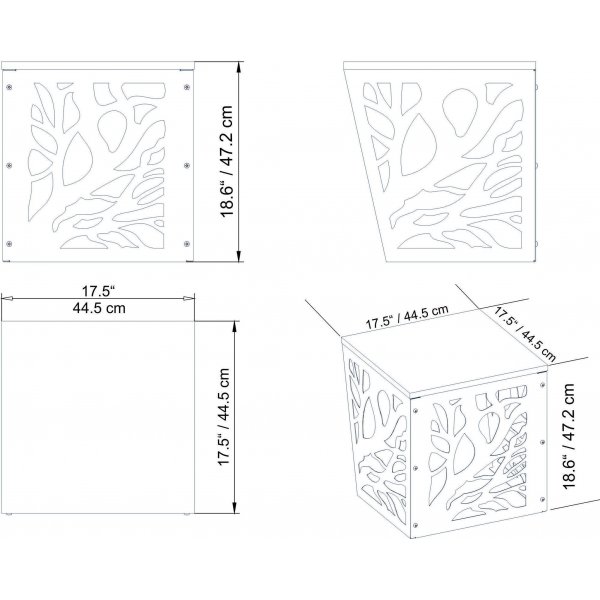 Tongfu sidebord - Hvit/svart Tongfu sidebord - Hvit/svart