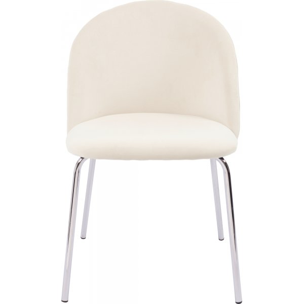 Plaza velvet stol - Beige / Krom Plaza velvet stol - Beige / Krom