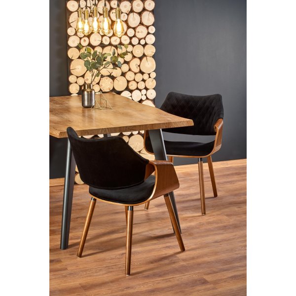 Horst spisebord 150-210 x 90 cm - Eik/sort Horst spisebord 150-210 x 90 cm - Eik/sort