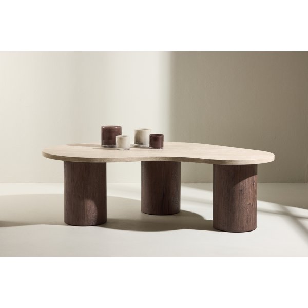 Megg salongbord 130x78 - Mokka / Travertin Megg salongbord 130x78 - Mokka / Travertin