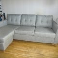 Kundebilde Helgens grå divan sofa igjen