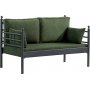 Manyas 2-seters utesofa - Svart/grnn