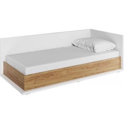 Simi seng rett 90 x 200 cm - Hvit/hickory