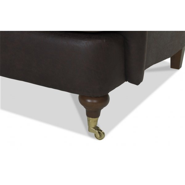 Sofa buet 3-seter 225 cm brun vintage Sofa buet 3-seter 225 cm brun vintage