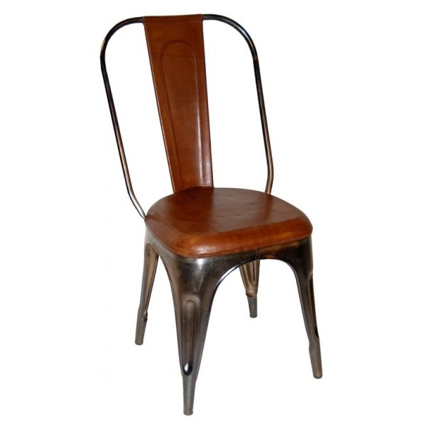 Stol Toxil - Vintage metall/skinn