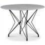 Zoo spisebord 105 cm - Svart / Terrazzo Bianco