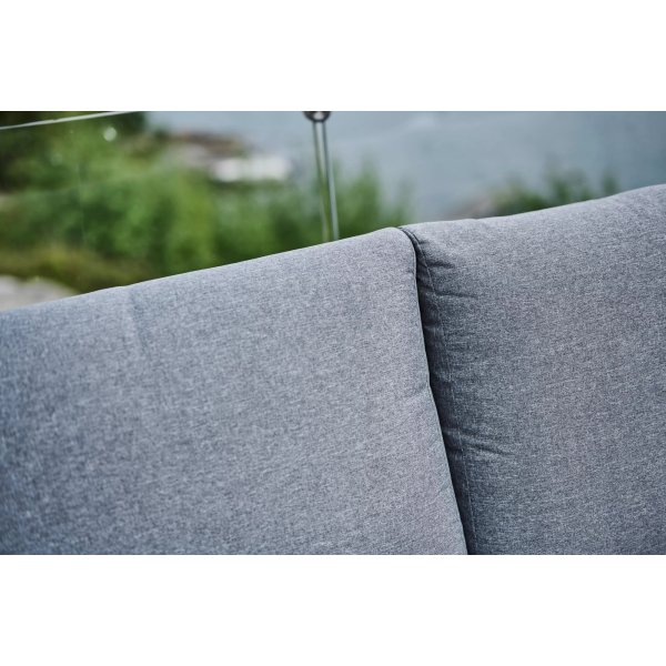 Trenton utendrs gruppe hjrnesofa med bord - Lysegr