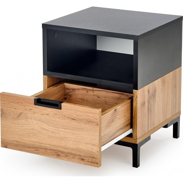 Chantelle nattbord - Eik/sort Chantelle nattbord - Eik/sort