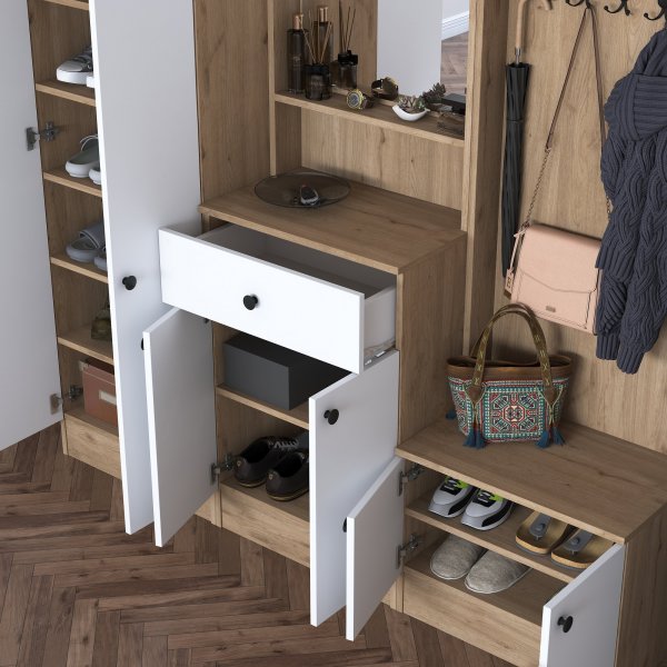 Mendy hallmbler 180 cm - Valntt/hvit