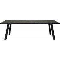 Freddy spisebord 240x95 cm - Svart eikefinér/svart metall Freddy spisebord 240x95 cm - Svart eikefinér/svart metall