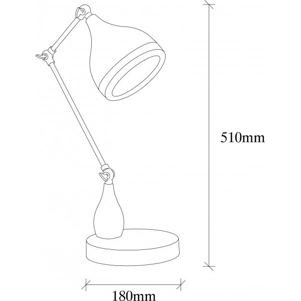 Yildo bordlampe 2 - Svart/kobber