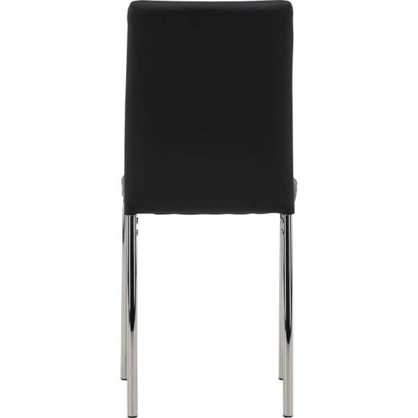 Lily spisestuestol - Sort PU/krom Lily spisestuestol - Sort PU/krom