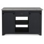 Heritage Kjkkeny med marmor - Sort ramme / Gr Emprador marmor