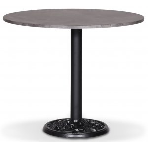 Mystery bord, rundt, 90 cm - Svartblomstrete understell / betongimitasjon Mystery bord, rundt, 90 cm - Svartblomstrete understell / betongimitasjon