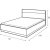 Dentro seng med oppbevaring 160 x 200 cm - Hvit/eik