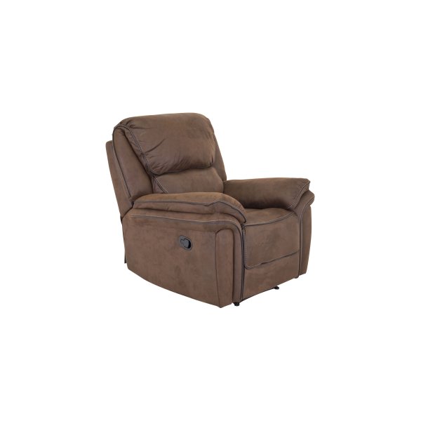 Reclinerlenestol Riverdale - Brun (Mikrofiber)