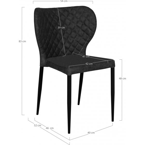 Pisa spisestuestol - Svart