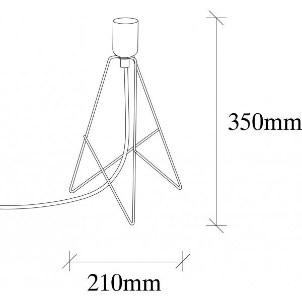 Piramit bordlampe - Svart/kobber Piramit bordlampe - Svart/kobber