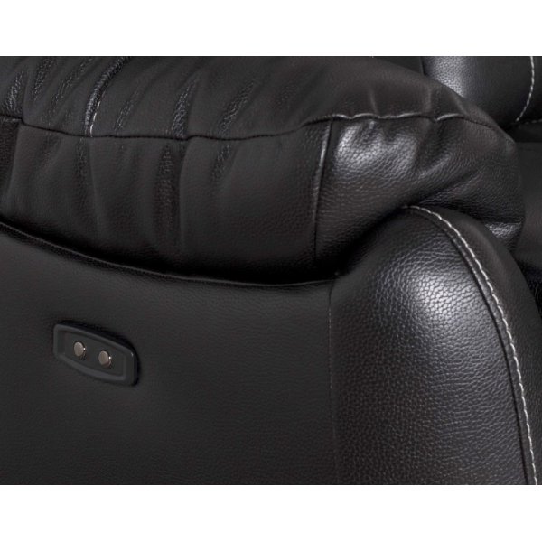 Enjoy Chicago Biosofa - 2-seter sofa recliner (el) i svart kunstskinn