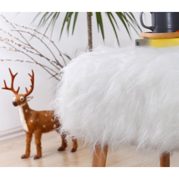 Hjortepuff - Hvit Hjortepuff - Hvit