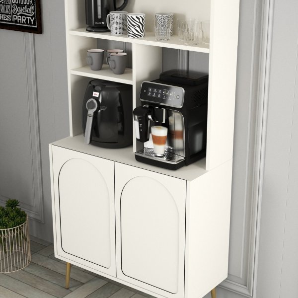 Lyon kjøkkenskap 80 cm - Krem/gull Lyon kjøkkenskap 80 cm - Krem/gull