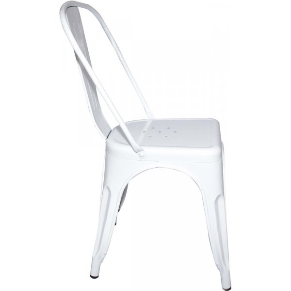 Spisestol industry - Hvit (Shiny) + Tekstilrens for mbler