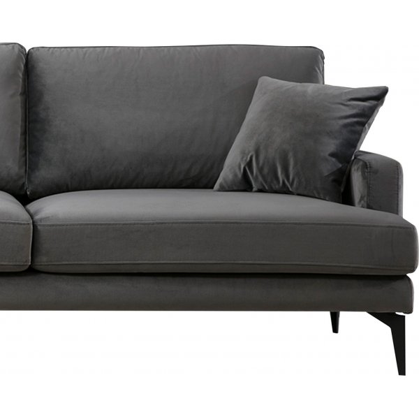 Papira hjrnesofa - antrasitt