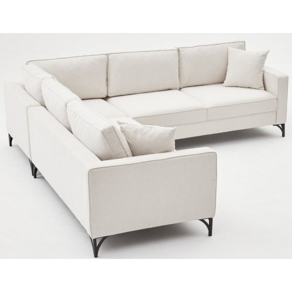 Berlin hjørnesofa - Kremhvit/sort Berlin hjørnesofa - Kremhvit/sort