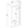 Akser garderobe - Lys valntt/beige