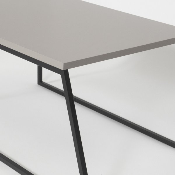 Pal salongbord - Lys mokka/svart