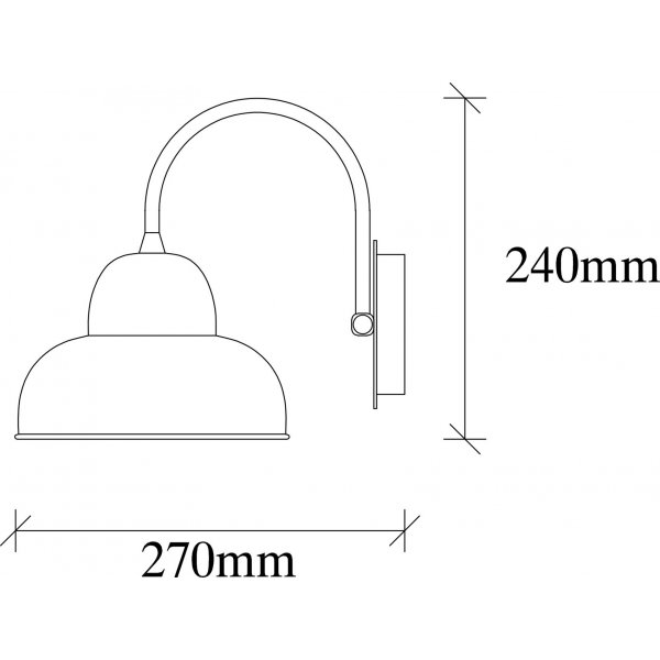 Bergamo vegglampe - Sort