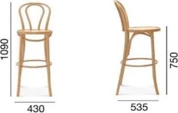 Bentwood Barstol No18 klassiker - valgfri farge på rammen! Bentwood Barstol No18 klassiker - valgfri farge på rammen!