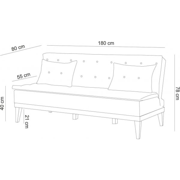 Fuoco 3-seters sovesofa - Grå Fuoco 3-seters sovesofa - Grå