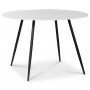 Atlantic spisegruppe, 110 cm rundt bord + 4 st Atlantic Empire stoler brun PU