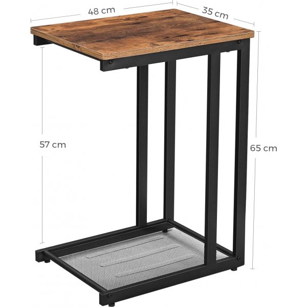 Nick sidebord 48 x 35 cm - Brun/svart