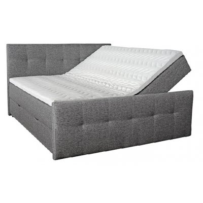 Siesta sengepakke, kontinentalseng med oppbevaring 5-sone pocket (grå) - Valgfri bredde