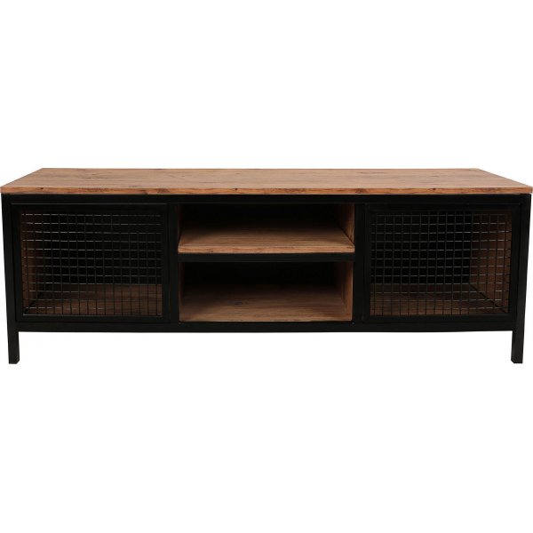 Zeno mediebenk - Furu/svart Zeno mediebenk - Furu/svart