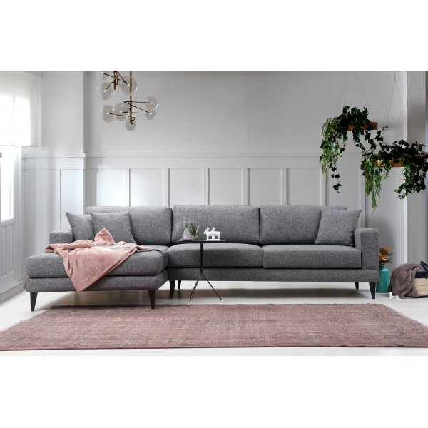 Nordic divansofa - M�rk gr�