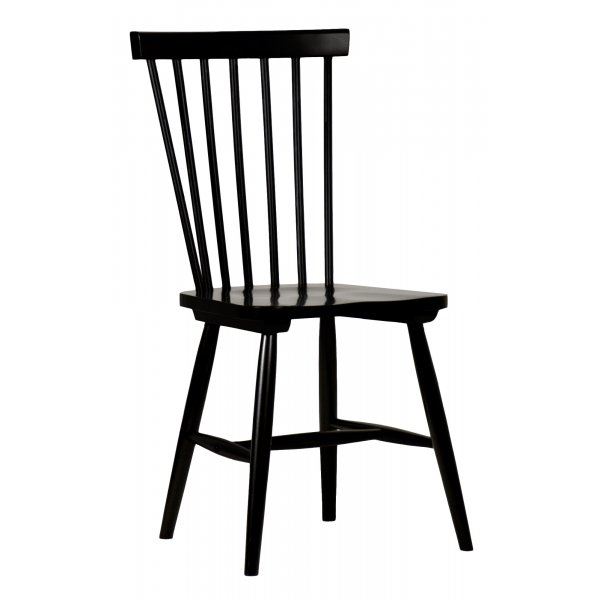 Signum spisegruppe Slagbord hvit/eik med 4 sorte Karl knaggstoler