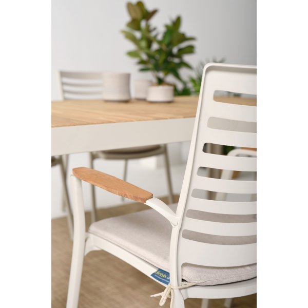 Portals spisegruppe 4 - Hvit/teak