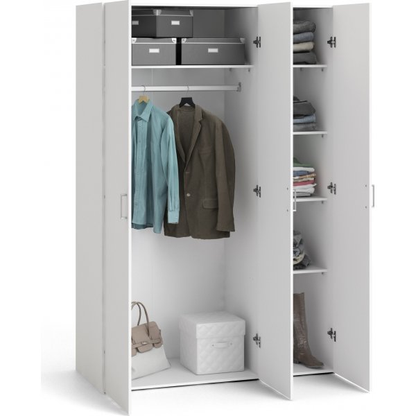 Romgarderobe med 3 dører - Hvit Romgarderobe med 3 dører - Hvit