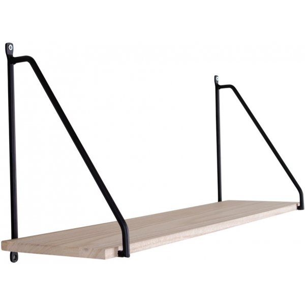 Arnhem vegghylle - svart/ tre Arnhem vegghylle - svart/ tre