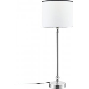 Liam bordlampe - Hvit/svart/krom - 58 cm