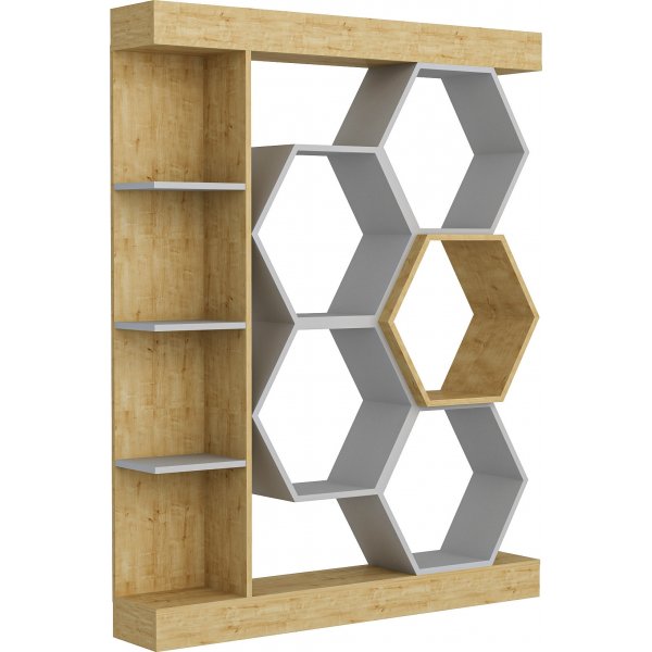 Sueno bokhylle - Hvit/eik Sueno bokhylle - Hvit/eik