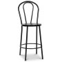 Barstol No 18 (Hy rygg) - Svart metall + Flekkfjerner for mbler