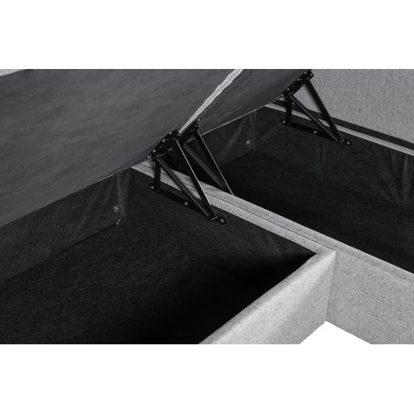 Sovesofa med oppbevaring grå - Cleo + Tekstilrens for møbler Sovesofa med oppbevaring grå - Cleo + Tekstilrens for møbler